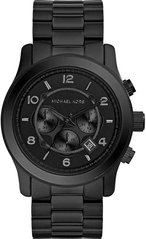 black and white michael kors watch|michael kors black men's watch.